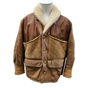 Vintage Chevignon Barnstormer Jacke Gr. XL Shearling, Leder, made in France - Picture 1 of 24