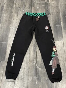 Primitive Demon Slayer Sweatpants Joggers Mens Size Medium Black Green NEW NWT - Picture 1 of 15