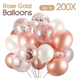 Rose Gold Confetti 20-200pcs Balloons For Birthday Marriage Party Decoration - Picture 1 of 18