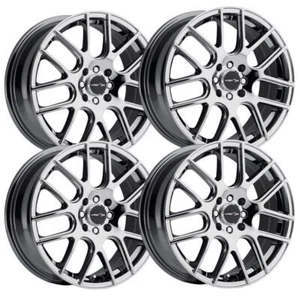 (Set-4) Vision 426H Cross 16x7 5x112 38mm Chrome Wheels Rims 16 Inch - Picture 1 of 1
