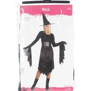 Fun World NEW Sz Adult OS up to 14 Black Dress Belt Hat Witches Costume - Picture 1 of 3