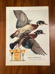 1939 Fleischmann's Dry Gin Flying wood ducks Man cave art Vintage Print Ad - Picture 1 of 4