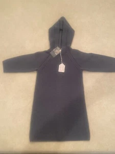 Sudadera con capucha para bebé Bonpoint azul/gris lana con cremallera trasera talla 2 - Imagen 1 de 8
