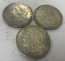 1921 P,S & D (lot of 3) $1 Morgan Silver Dollars Very Nice Lot of Coins ~ #2136
