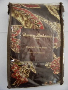 NIP Tommy Bahama Tiki Bay 1 Standard Quilted Pillow Sham NEW Brown Floral - Bild 1 von 3