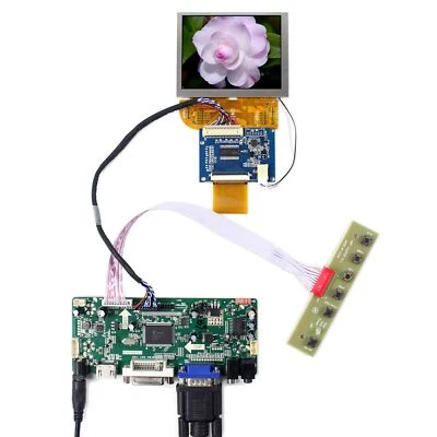 VSDISPLAY VGA DVI HD LCD Controller Board With 3.5" 800x600 Replace PD035VX2 LCD Screen