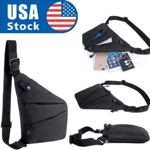 Men's Cross Body Handbag Chest Bag Shoulder Sling Bag Pack Sport Travel Backpack - Picture 1 of 12