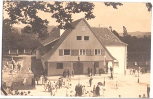 AALEN Württemberg Flaniermeile m imposanten Gebäude Frau Fotograf Schneider 1930 - Bild 1 von 2