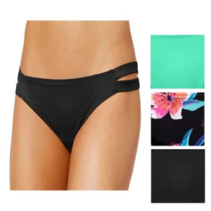 SUNDAZED Womens Sasha Split-Side Bikini Bottoms (Black Floral, Large) - Picture 1 of 2