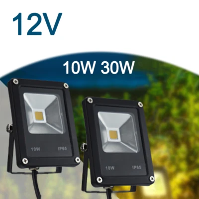 LED 12V Flutlichtstrahler Warm/Kühlweiß 10W 30W Hof Sicherheit IP65 ohne Stecker - Bild 1 von 4