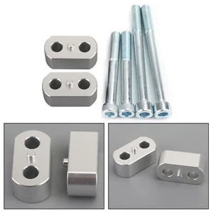 Silver Bar Risers 20mm Rise for Tiger 800/1200 Explorer 2012-2020 UK - Picture 1 of 12