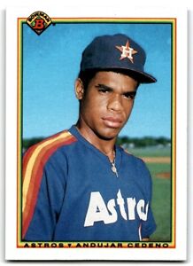 1990 Bowman Baseball Card Andujar Cedeno Rookie Houston Astros #77