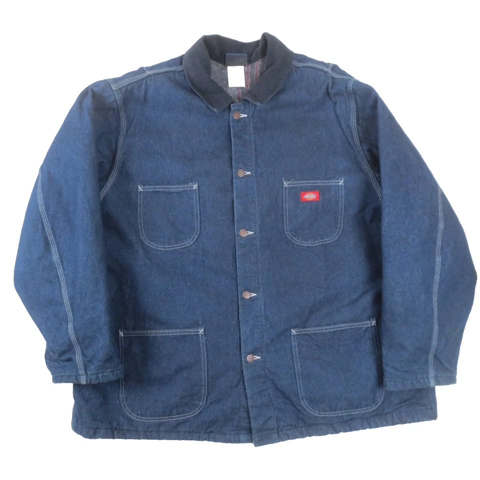 Chaqueta de Granero Dickies De Colección Para Hombres XXXL Azul Manta Forrada Denim Tareas Abrigo Trabajo Foto 1 de 4