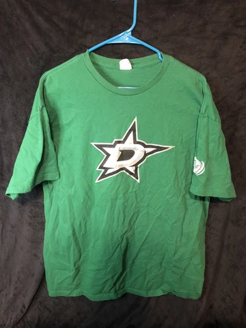 Dallas Stars Shirt Mens Extra Large Green Short Sleeve Cover