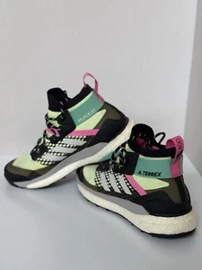Adidas Terrex Free Hiker Prime Blue Hiking Shoes / Boots - Hi Res Yellow Black 9 - Picture 1 of 7