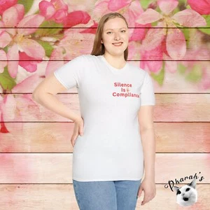 Silence Is Compliance tee shirt Child Abuse Trafficking Awareness T-Shirt - Picture 1 of 27