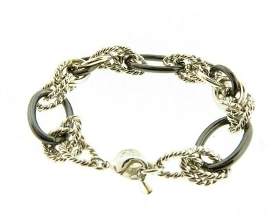 Pulsera de cadena de eslabones ovalados de plata Dana Buchman 8" Foto 1 de 4