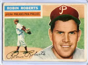 1956 Topps Robin Roberts Philadelphia Phillies #180 🚀😳💥 F/G - Picture 1 of 2