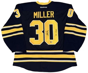 Ryan Miller Signed Buffalo Sabres Jersey Reebok 2010 Vezina + Beckett COA - Picture 1 of 8
