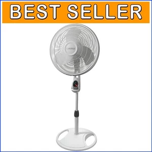 16-Inch Oscillating Pedestal Stand Fan with Remote & Timer - Indoor Comfort - Picture 1 of 11