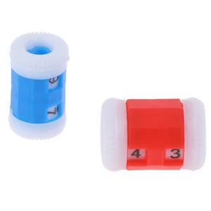 2Red +2Blue Plastic Knitting Needles Row Counter Lines Number Calculator To~p DR - Picture 1 of 12