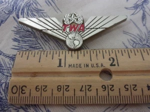 Vintage Werbe TWA Airlines Jugend Souvenir Flügel - Bild 1 von 2