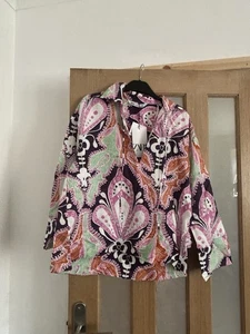 Bnwt Zara Ladies Tunic Blouse Shirt Size M Oversized Style - Picture 1 of 3