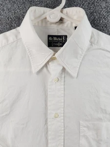 Gitman Bros Pinpoint Oxford Point Cotton TTX 15 33 White Pocket Button Up Solid - Picture 1 of 17