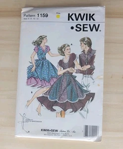 Uncut Kwik Sew Pattern 1159 Misses Square Dance Dress Sizes 6 8 10 12 Vintage - Picture 1 of 8