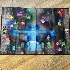 Wizkids Heroclix GamerMats tessuto resistente/gomma tempio sotterraneo mappa interna - Foto 1 di 6