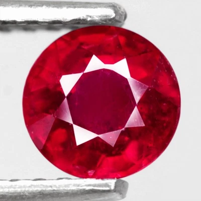 0.84Ct. Natural Gemstone Ruby Top Red Round Madagascar Beautiful Sparkles Color! - Image 1 of 4