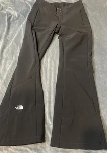 North Face Pants Womens Small Black Fleece Lined Softshell Ski Snow Outdoor - Picture 1 of 7