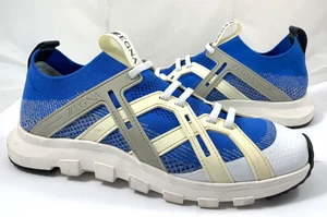 Zegna Men's Size 11 US Techmerino Wool Sock Sneakers Shoes Blue White Reg $495 - Picture 1 of 6