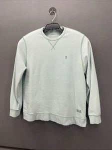 IZOD Saltwater Sweatshirt Mens Large Mint Green Long Sleeve Pullover - Picture 1 of 9