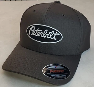 XXL / PETERBILT Patch Flexfit 6277  Combed Cotton Dark Gray XL/XXL  7 1/2" - 8" - Picture 1 of 8