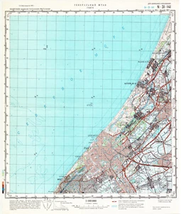 Russian Soviet Military Topographic Map - DEN HAAG  1:100 000, ed.1987, REPRINT - Picture 1 of 2