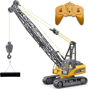 Remote Control Tower Crane Die Cast Truck Hoist Dragline 1:14 Scale 2.4GHz Re... - Picture 1 of 6