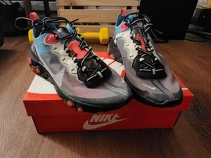 Nike React Element 87 Blue Chill Solar Red size 8.5 - Picture 1 of 5