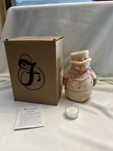 Fenton Burmese Snowman Fairy Light Lamp MIB! - Picture 1 of 8