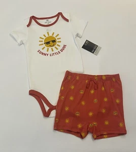 Baby Boy Clothes 24 Months Shorts Bodysuit 2 PC Set Cute Outfit New - Picture 1 of 3