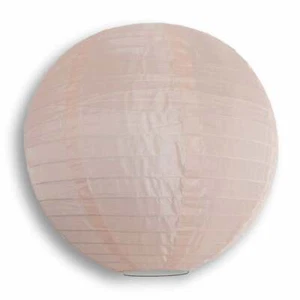 16" Rose Quartz Pink Shimmering Nylon Lantern, Even Ribbing, Durable, Hanging - Bild 1 von 3