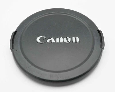 Genuine Canon EOS E 72mm Snap-On Front Lens Cap Chrome Logo (#17932) - Image 1 of 2