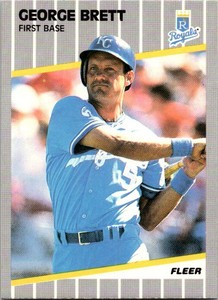 1989 Fleer George Brett  277 Kansas City Royals (B)