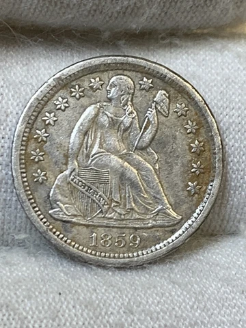 1859-O Seated Liberty Dime**Upper Mid Grad Details**Tough Coin!!**Kb5372HE Cover