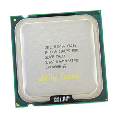 Intel Core 2 Duo E8200 2.66GHz/6MB/FSB1333 2 cores LGA 775 SLAPP CPU Processor - Image 1 of 4