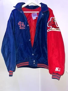 Vintage MLB baseball St Louis Cardinals nylon starter Puffer Jacket youth XL - Picture 1 of 8