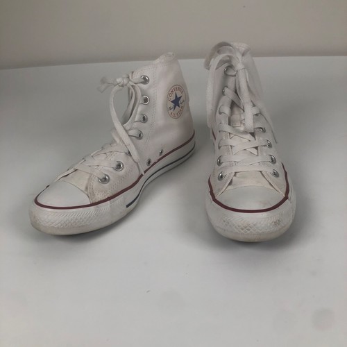 Sneakers alte Converse All Star uomo 5 5 donna 7 5 38 in tela bianca