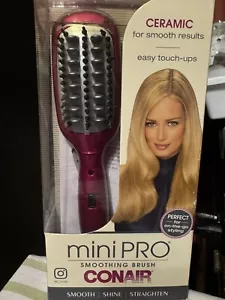 Conair Mini PRO Ceramic Smoothing Straightening Brush, BC11 new in box Pink - Picture 1 of 2