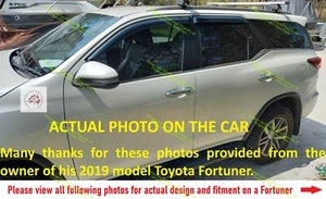 Window Visor Weather Shields fits Toyota Fortuner GUN156 08/15-2025 Tinted Black - Picture 1 of 18