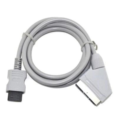 For WII NTSC / PAL / Game Console 1.8m RGB Scart Video TV AV Cable Cord - Image 1 of 4